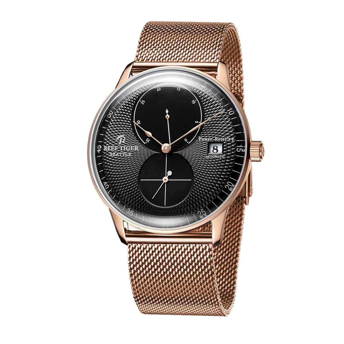 Reef Tiger Men's Seattle Navy 1 Series Automatic Watch - Steel image