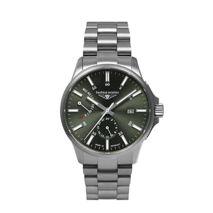 BAUHAUS AVIATION Men’s Titanium Automatic Power Reserve Watch 2860M4 image 2