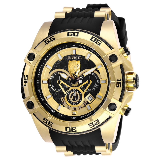 INVICTA Men's Marvel Black Panther Limited Edition Chronograph Watch Gold