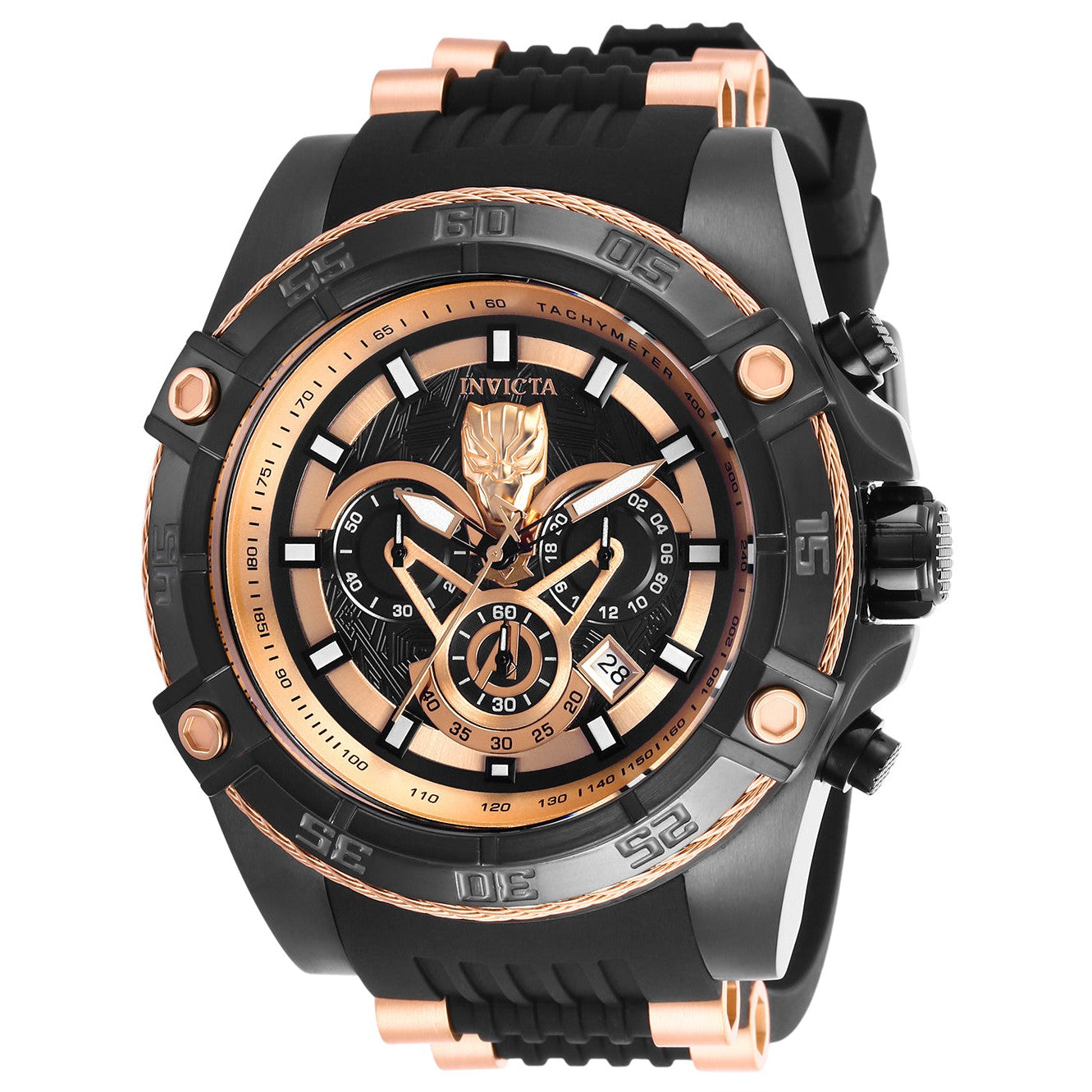 INVICTA Men's Marvel Black Panther Limited Edition Chronograph Watch Rose Gold