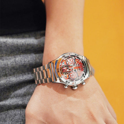 Reef Tiger Men's Aurora Air Bubbles Automatic Mechanical Skeleton Watch image 6