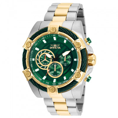 INVICTA Men's Bolt Jet Engine Chronograph Two Tone/Green Wire 52mm Watch