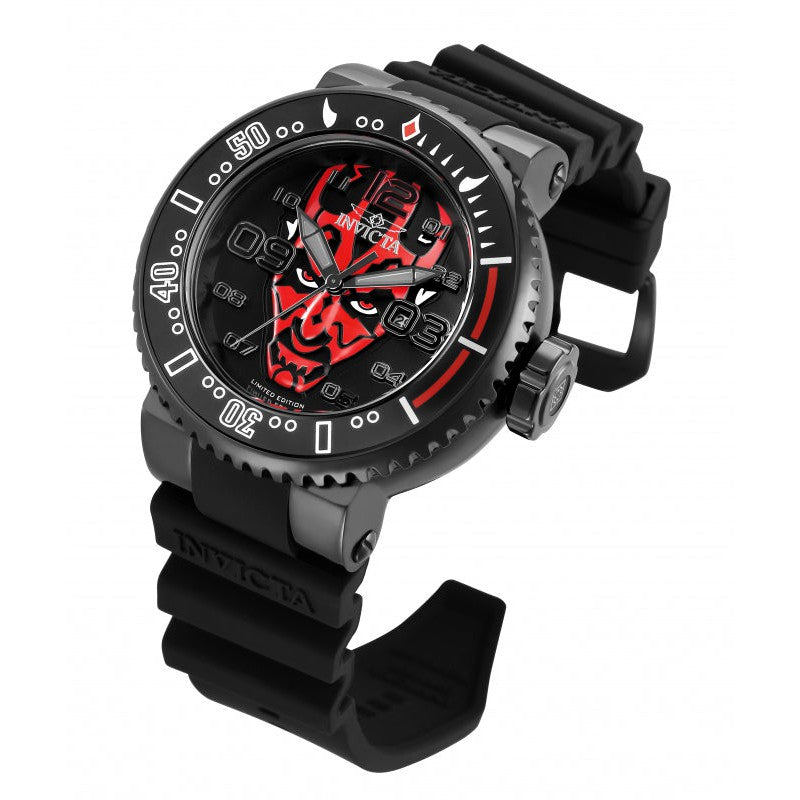 INVICTA Men's STAR WARS Darth Maul 52mm Black / Red Watch