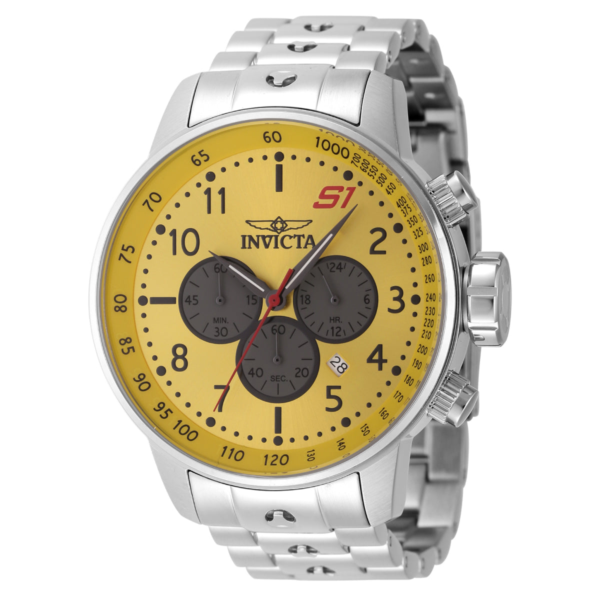 INVICTA Men's S1 Rally 48mm Champion Chronograph Mustard Watch