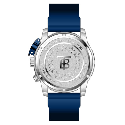 THUNDERBIRDS Aircraft Ejector Tachy Chronograph Silicone Strap Watch Blue image 2