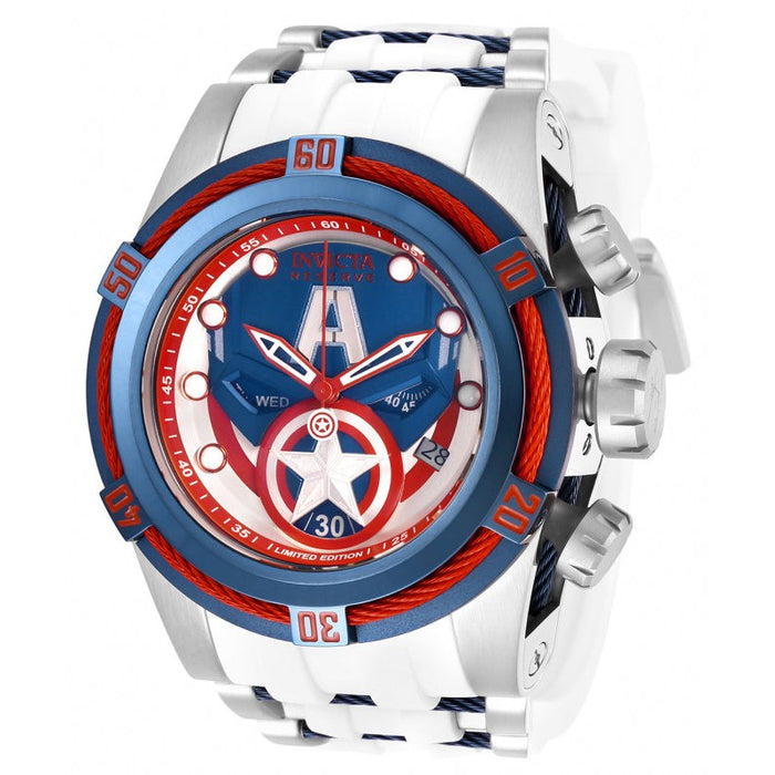 INVICTA Men's Marvel Captain America Shield Chronograph 54mm Watch