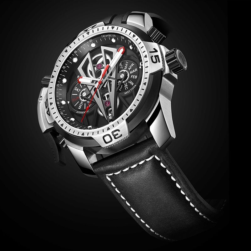 Reef Tiger Aurora Concept 2 Luxury Military Automatic Sports Wristwatches for Men image 1