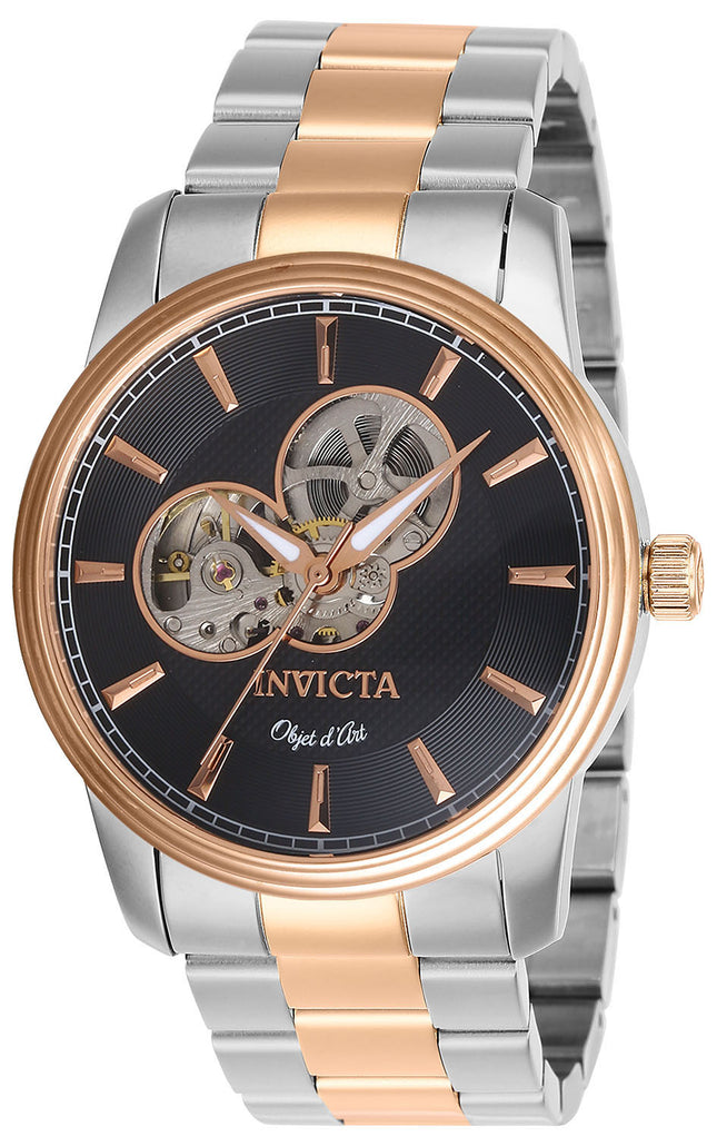 INVICTA Men's Objet Classic Skeleton Automatic 44mm Two Tone / Rose Gold Watch