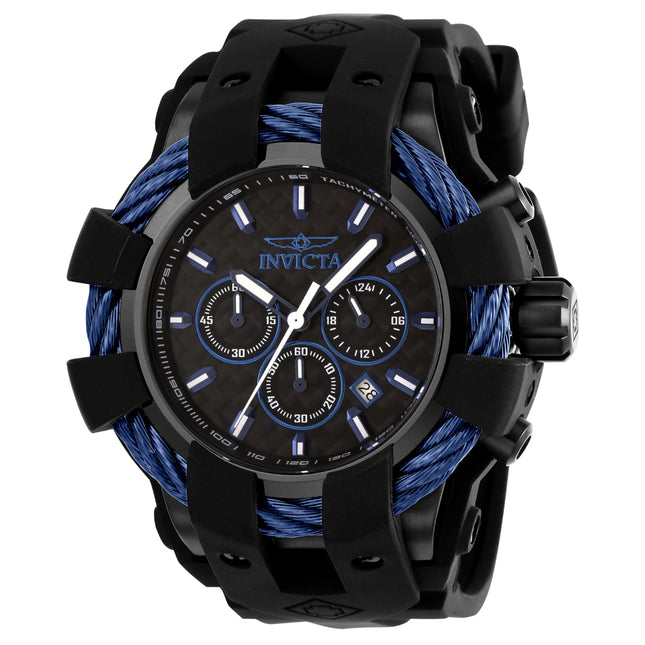 INVICTA Men's Bolt Shock 48mm Chronograph Watch Ionic Black/Blue