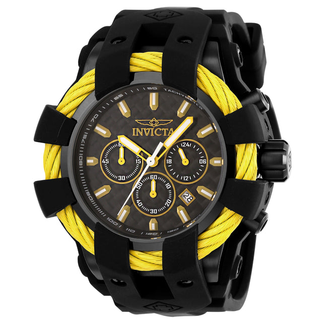 INVICTA Men's Bolt Shock 48mm Chronograph Watch Ionic Black/Yellow