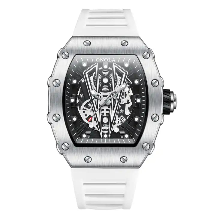 ONOLA Sir V Quartz Watch - Silver / White image