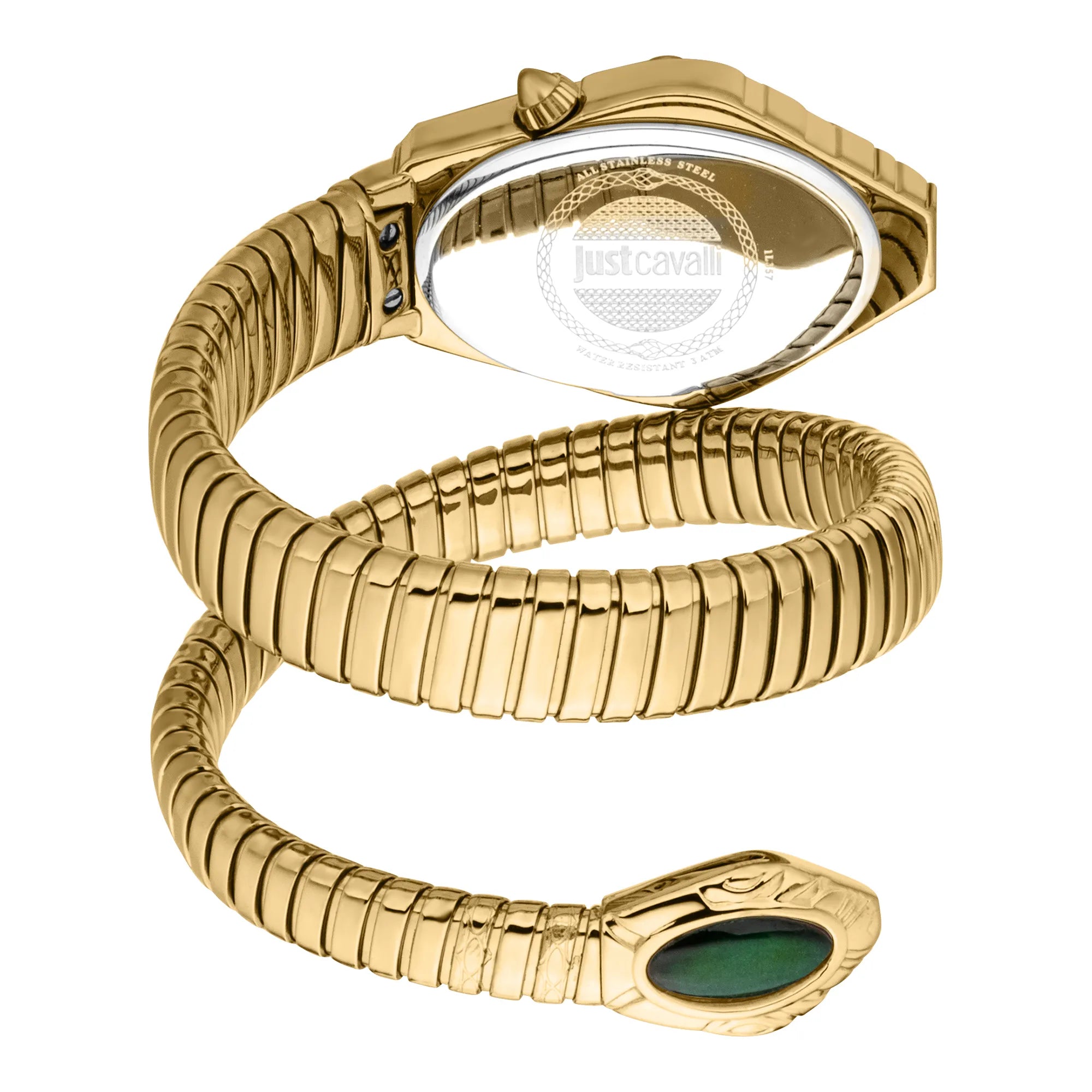 Just Cavalli Signature Snake Lirica Yellow Gold Green image 1