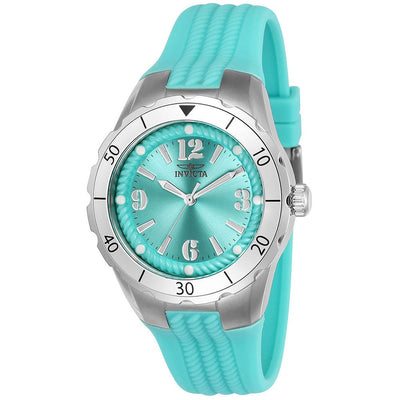 INVICTA Women's Angel Halo Silicone Watch Turquoise