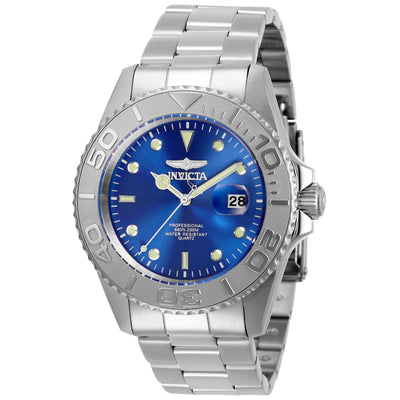 INVICTA Men's Pro Diver 43mm Watch Silver / Blue