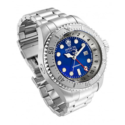 INVICTA Men's Reserve Hydromax GMT 52mm Silver / Blue 1000m Watch