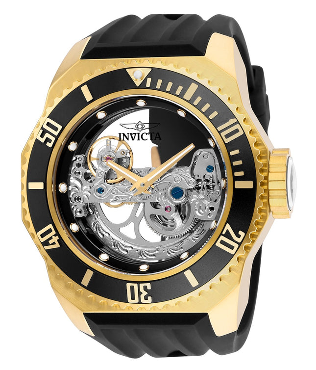 INVICTA Men's Automatic Bridge Pro Diver 52mm Gold / Black Watch