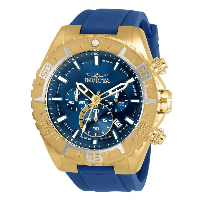 INVICTA Men's Aviator Classic Chronograph 49mm Gold / Blue Watch