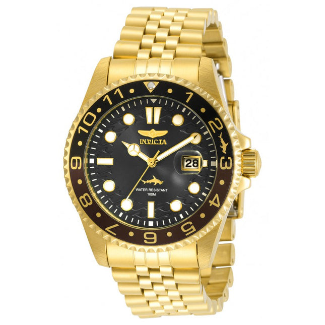 INVICTA Men's 43mm Jubilee Pro Diver Gold Edition / Black Watch