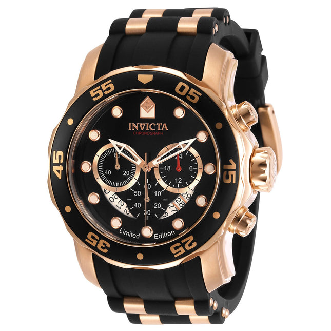 INVICTA Men's Colossus 49.5mm Pro Diver Silicone Rose Gold / Black Watch