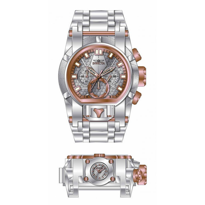 INVICTA Men's Bolt Zeus Magnum Chronograph 52mm Silver/ Rose Gold Watch