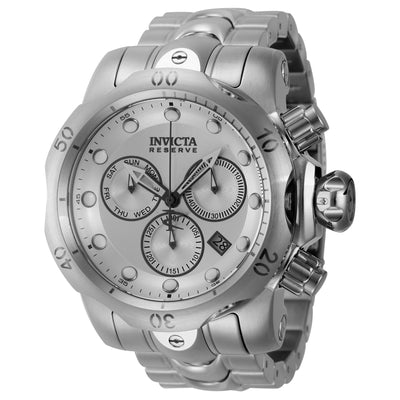 INVICTA Men's Venom Chronograph 1000m Steel 54mm Watch Silver