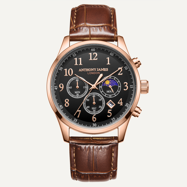 Moonphase Chronograph Rose Black image 0