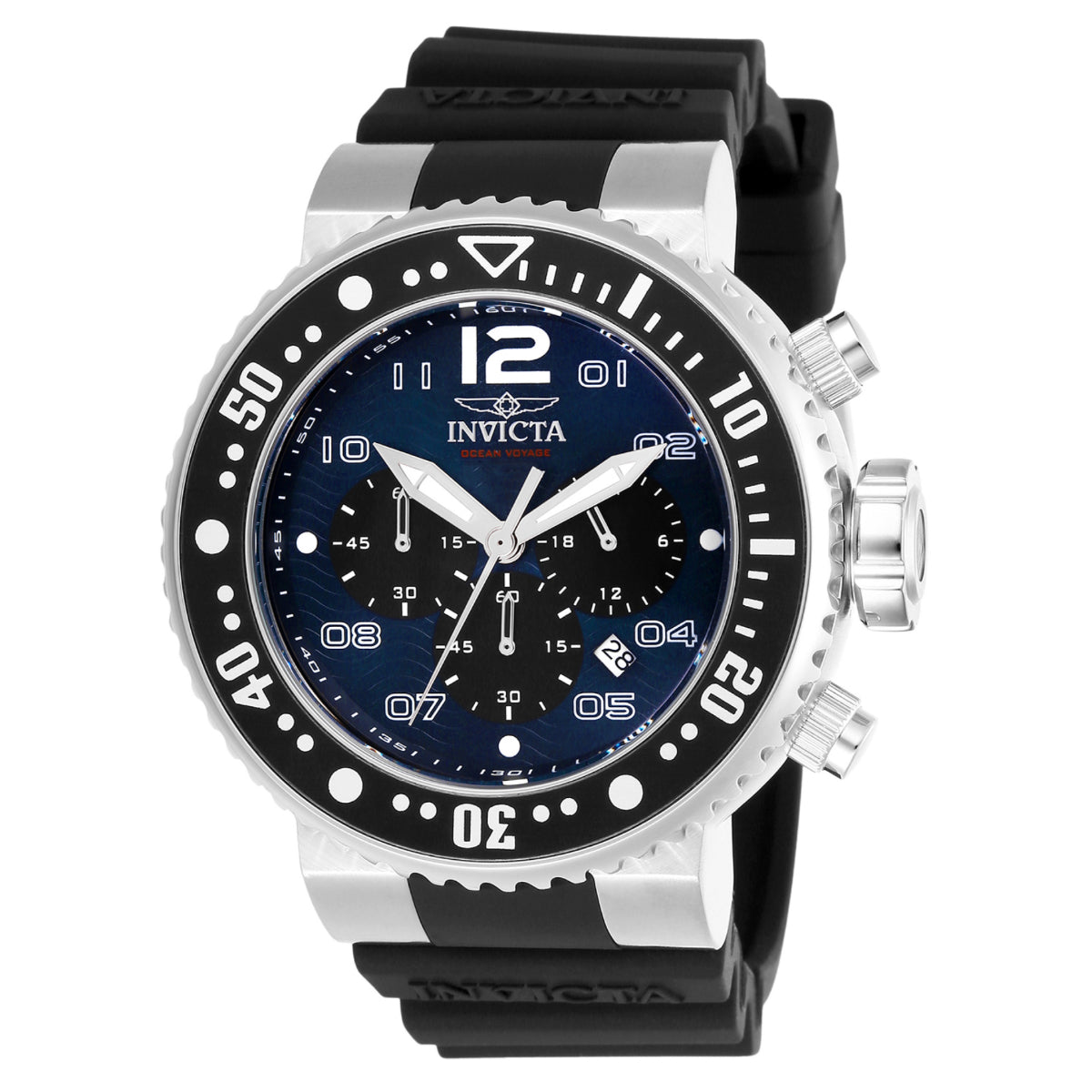 INVICTA Men's Pro Diver Hunter Chronograph 52mm Silver / Dark Blue Watch