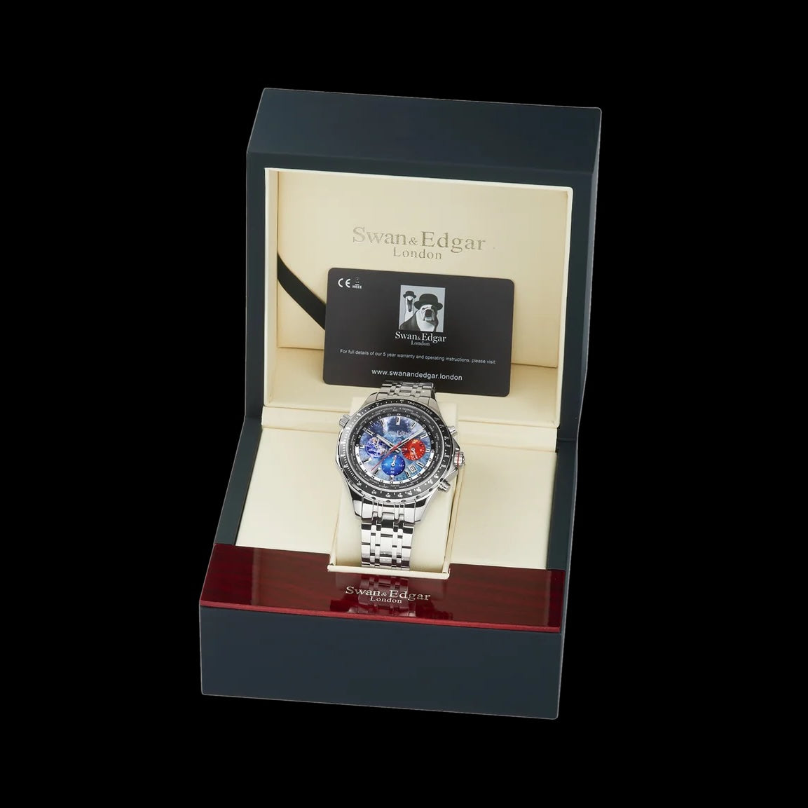 World Timer Mechanical Quartz Hybrid- Steel Matt Grey image 3