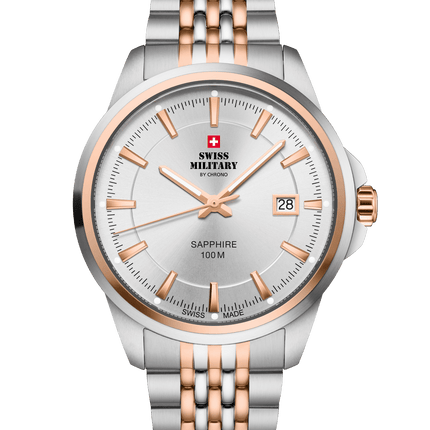Swiss Military SM34104.07 – Classic Steel Watch for Men image 0