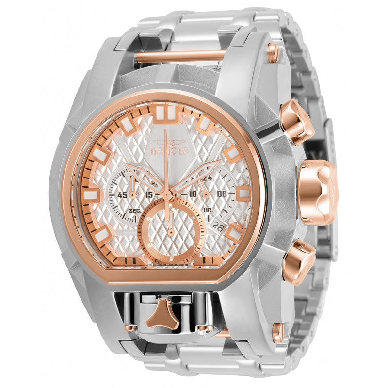 INVICTA Men's Bolt Zeus Magnum Chronograph 52mm Silver/ Rose Gold Watch