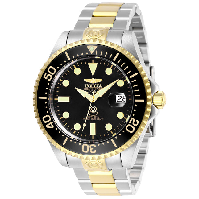 INVICTA Men's Grand Pro Diver Automatic 47mm Two Tone / Black Oyster Bracelet Watch