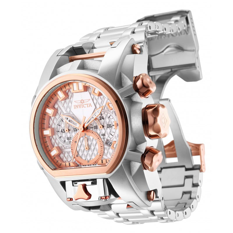 INVICTA Men's Bolt Zeus Magnum Chronograph 52mm Silver/ Rose Gold Watch