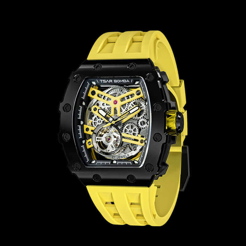 TSAR BOMBA Men's Automatic Watch TB8208A II Black / Yellow