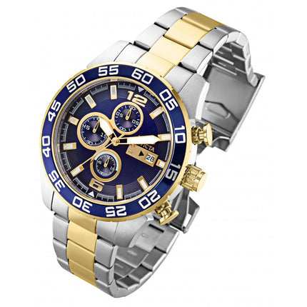 INVICTA Men's Classic Chronograph 43mm Two Tone / Navy Blue Oyster Bracelet Watch