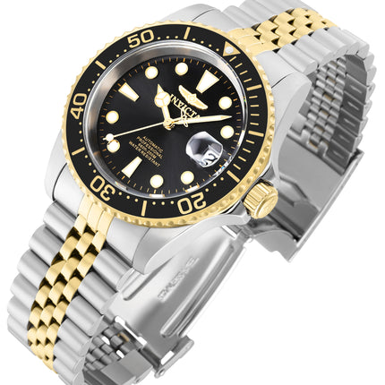 INVICTA Men's 42mm Jubilee Automatic Pro Diver Two Tone / Black Watch