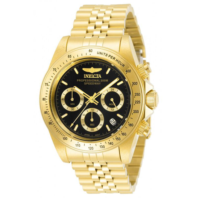 INVICTA Men's Speedway Chronograph 39.5mm Watch Jubilee Bracelet Gold/Black