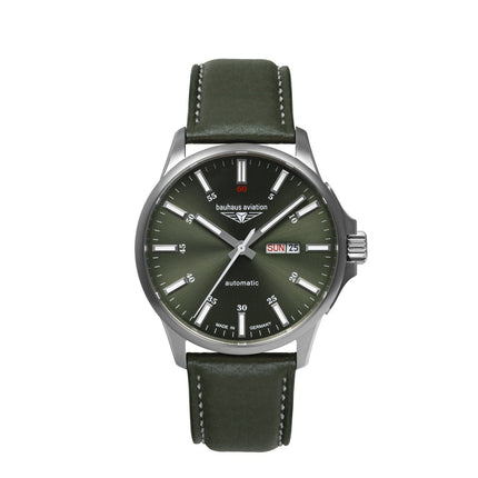 BAUHAUS AVIATION Men’s Titanium Automatic Day Date Watch 28664 image 3