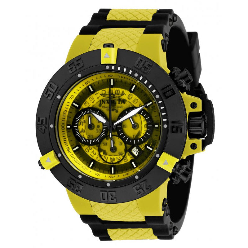 INVICTA Men's SUBAQUA 50mm Chronograph Black / Yellow Watch