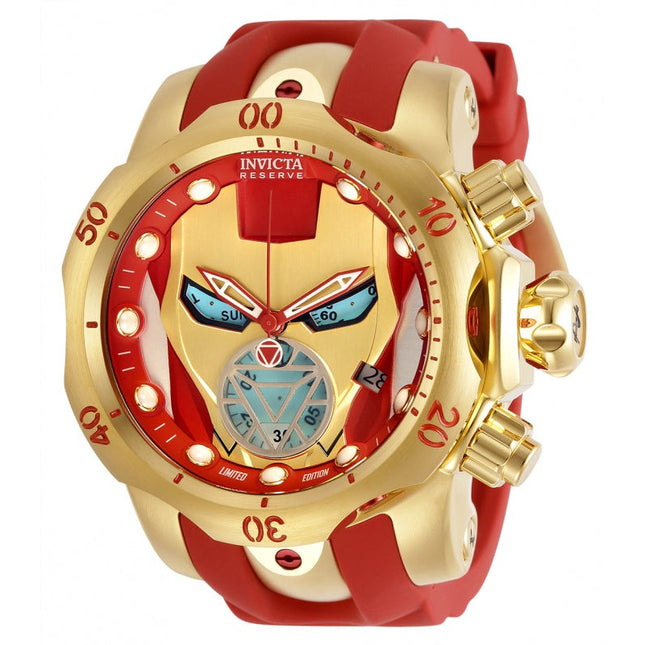 INVICTA Men's Marvel Tony Stark Iron Man 54mm Red / Gold Watch