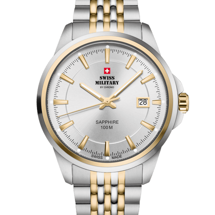 Swiss Military SM34104.04 – Classic Steel Watch for Men image 0