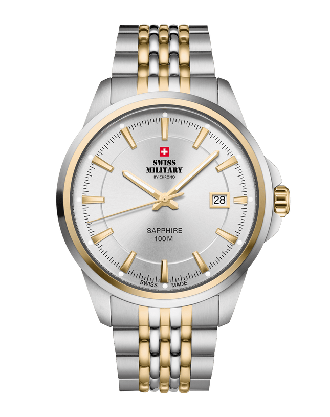 Swiss Military SM34104.04 – Classic Steel Watch for Men image 0