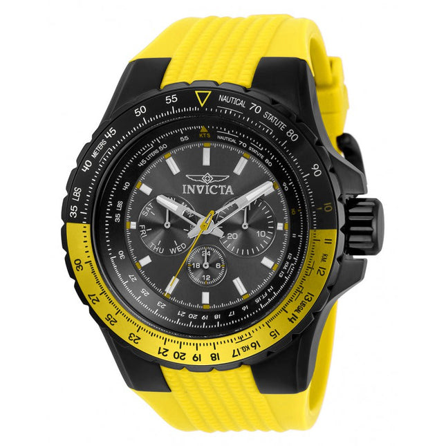 INVICTA Men's Aviator Nautical Chronograph 50mm Black / Yellow Watch