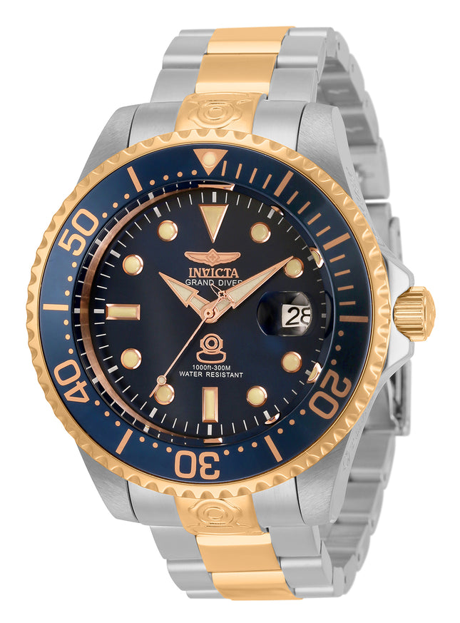 INVICTA Men's Grand Pro Diver Automatic 47mm Two Tone / Blue Oyster Bracelet Watch