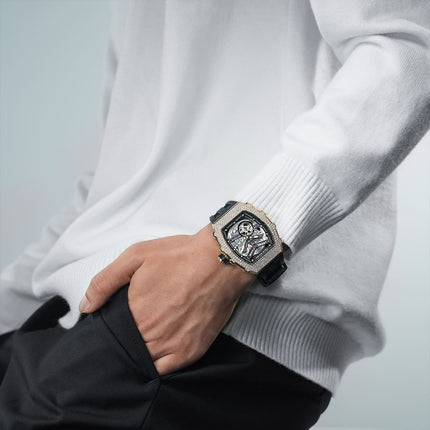 TSAR BOMBA Elemental-Cubic Zirconia Automatic Watch TB8208D