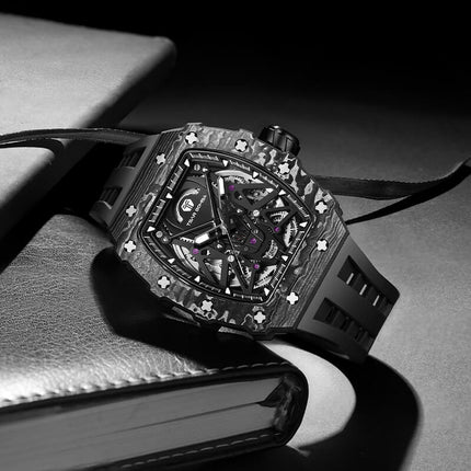 TSAR BOMBA Elemental-Carbon Fiber Automatic Watch Phantom TB8207CF