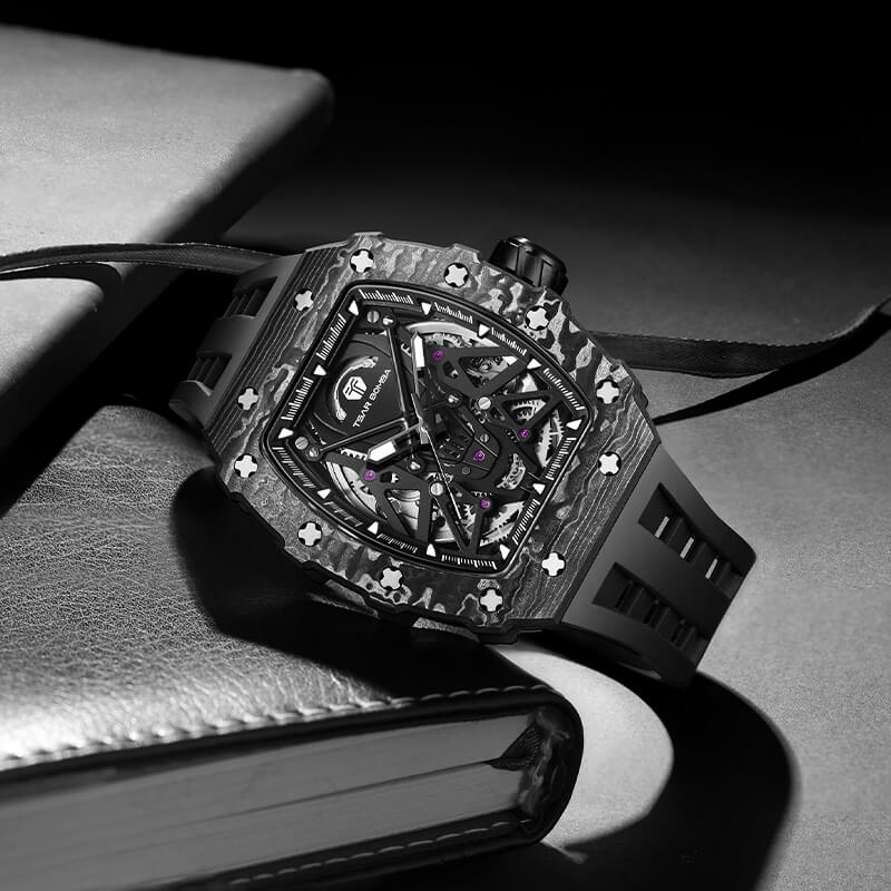 TSAR BOMBA Elemental-Carbon Fiber Automatic Watch Phantom TB8207CF