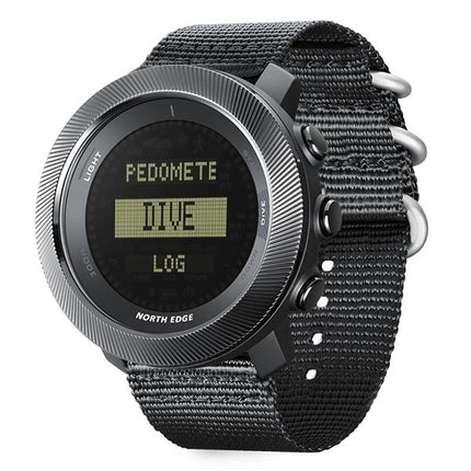NORTH EDGE Tactical APACHE-D Freediving Computer Watch Compass Altimeter Barometer Safety Stop Reminder 200 Diving Log World Time 10ATM Waterproof
