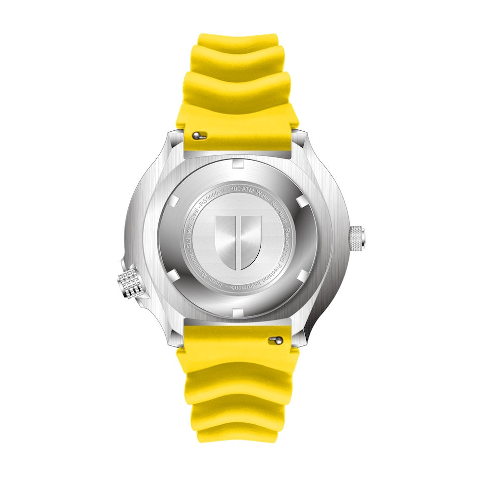 RIEDENSCHILD PRECISION INSRUMENTS GERMANY Divers Taucheruhr 1000m Helium Valve Watch Yellow image 5