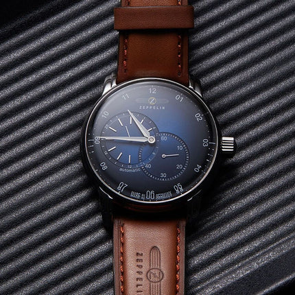 ZEPPELIN Men's New Captains Line Automatic Leather Watch 86623 image 4