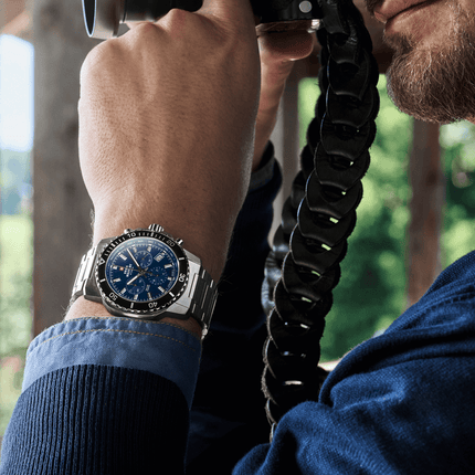 Swiss Military Solar Chronograph – Blue, Steel | SMS34113.02 image 1